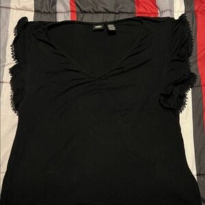 Mossimo Supply Co. Black Lace Sleeve Blouse